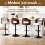 Tabourets de bar réglables à hauteur de comptoir avec repose-pieds (ensemble de 4)-2088132740