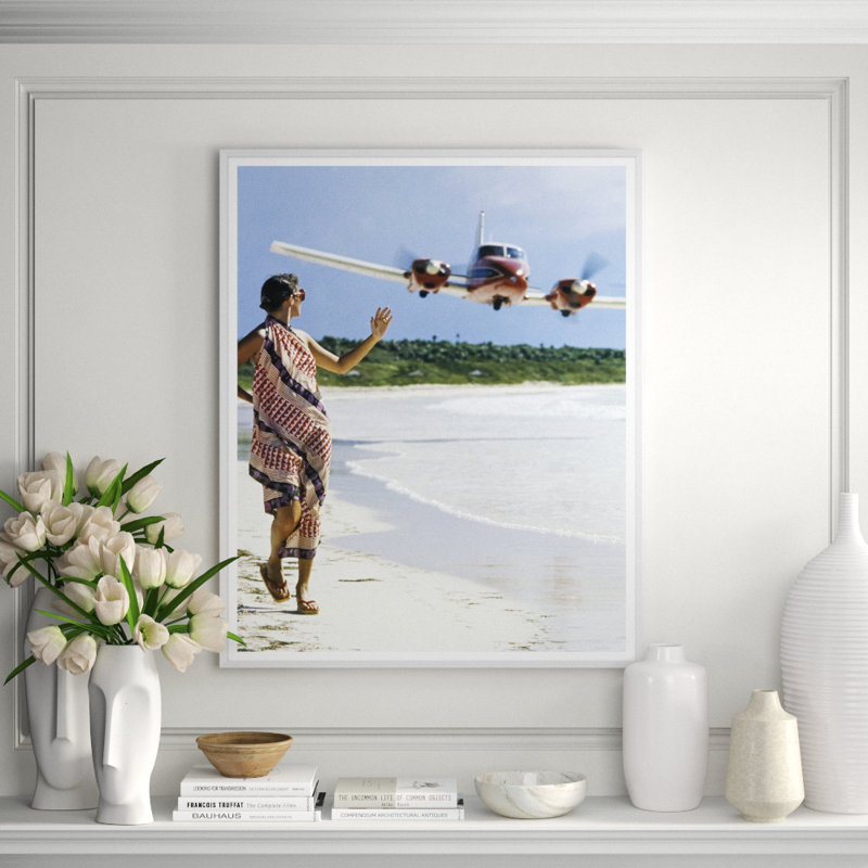 Model Walking On Beach Giclee Print by Pakchanian Kourken