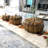 Set Of 3 Solid Wood Pumpkins 