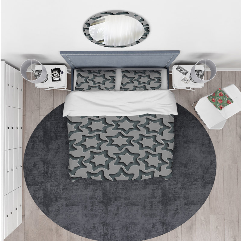 Ensemble de housse de couette designart starshaped technology, Housse de couette très grand + 2 taies décoratives