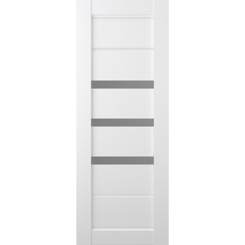 Panneau de porte standard préfini en bois manufacturé Rita, Blanc noble, 29,75 po x 79,37 po