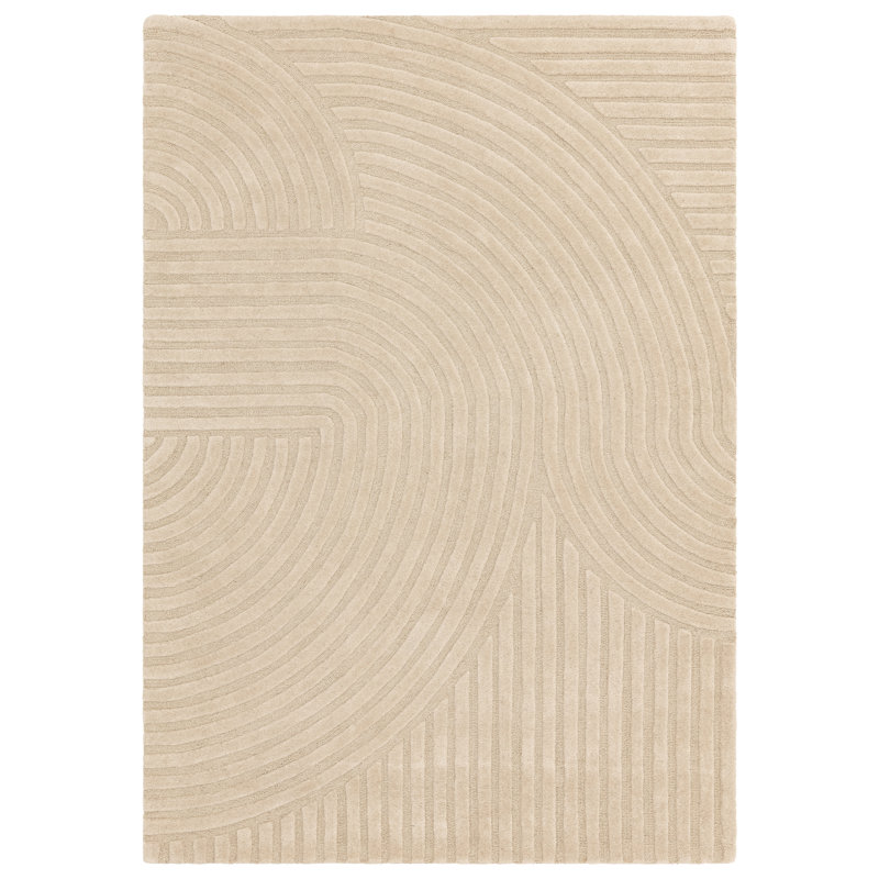 Harveer Hand Tufted Beige Area Rug, Rectangle 200cm x 290cm