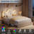 Queen Size RGB LED Light Upholstered Platform Bed Frame with App/Remote Control, Adjustable Headboard & Under-Bed Storage Drawer, Wooden Slats, Noise-Free, No Box Spring Needed, Easy Assembly - White-1057737748-1057737746