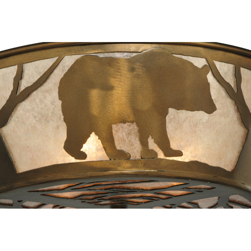 Rustic Lodge 4 - Light Semi Flush Mount
