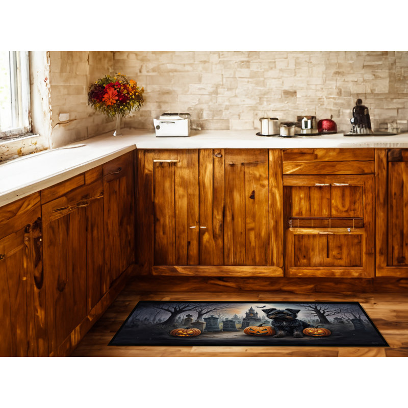 Affenpinscher Spooky Halloween Runner Mat 28x58