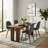 63" 5-Piece Rectangular Dining Table Set with Upholstered Chairs, Modern Wood-Look Set for Kitchen Dining Room-1822946967