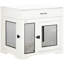 Cage souple pour chien avec tiroir organisateur, petits chiens, coussin de table de bout de couleur blanche lavable