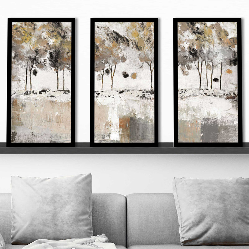 «Tree Panorama» par Tava Studios - reproduction de cadre photo unique de 3 pièces, H 25,5 po x l 40,5 po x P 1 po