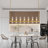 7-Light Dimmable Linear Kitchen/Island Chandelier-773579589