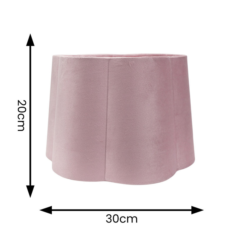 20cm H Velvet Empire Lamp Shade ( Slip-On ), Pink