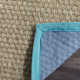 Auckland Bamboo Slat/Seagrass Natural/Teal Area Rug