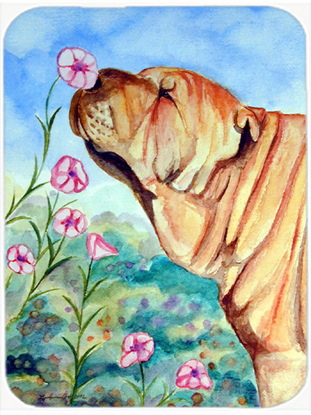 Planche à découper en verre fleurs east urban home pei