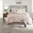 Elegant 7 Piece Polyester Cal King Bedding Sets, Tufted Modern Home