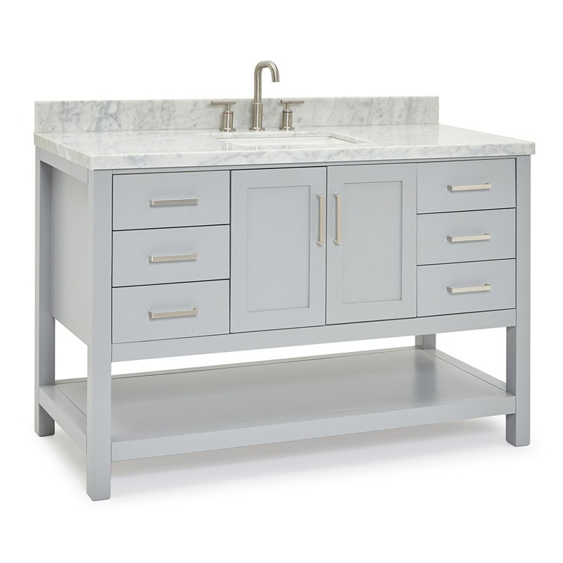 Moille Licastro 55" Single Bathroom Vanity Set, Gray