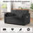 Latitude Run 3 in 1 Convertible Sofa Bed, 53" Vincy Sleeper Loveseat with Side Table, Pull Out Couch with 2 Pockets and 2 Pillows for Living Room Apartment Office-2132206054