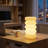 10.4'' Modern 5-Tier Stacked Bubble Ambient Glass Table Lamp with Dimmable Switch and E12 Lamp Holder for Bedroom, Living Room or Entryway-123043891