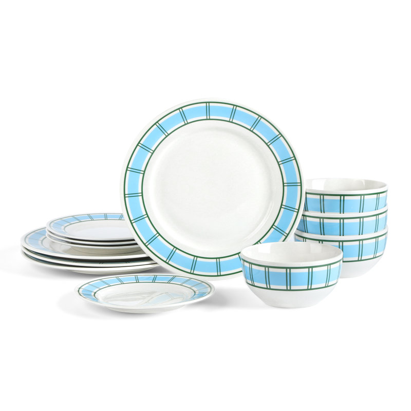 Yosemite 12-Piece Dinnerware Set Porcelain