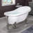59" x 31" Clawfoot Soaking Acrylic Bathtub-61051205