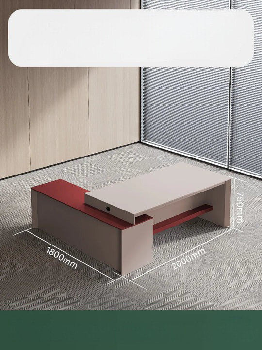 Nakayia L-Shaped Executive Desk, 75cm H x 200cm W x 180cm D