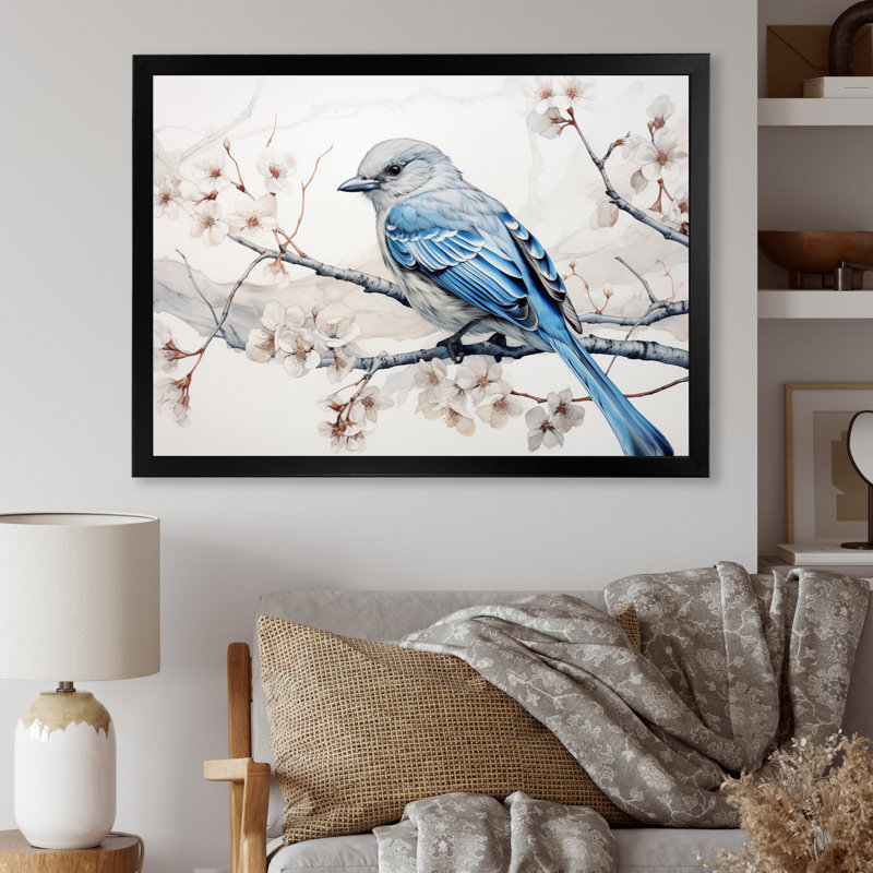 «Bird On The Brink II», reproduction d'art sur toile, H 16 po x l 32 po x P 1 po, Cadre photo noir