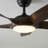 54" 3 Blade LED Standard Ceiling Fan With Light