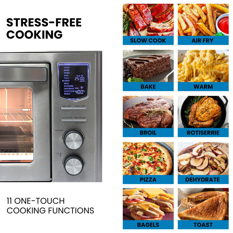Kenmore Stainless Steel 6-Slice Digital Air Fryer Toaster Oven