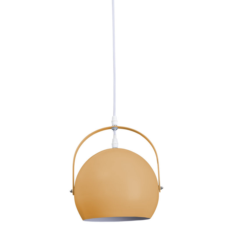 Emma Dome Pendant Light, 1 Light, Orange
