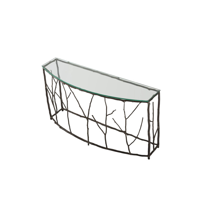 Antico 55.31'' W Glass Console Table