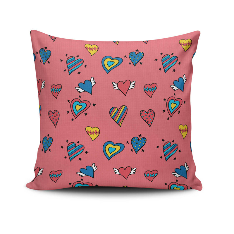 Coussin décoratif, 17,0 x 17,0 pouces, 50% coton / 50% polyester, lavable à la machine, repassable, rembourrage en silicone, fermeture à glissière dissimulée | Coussin décoratif doux et élégant pour le salon, la chambre à coucher et le bureau