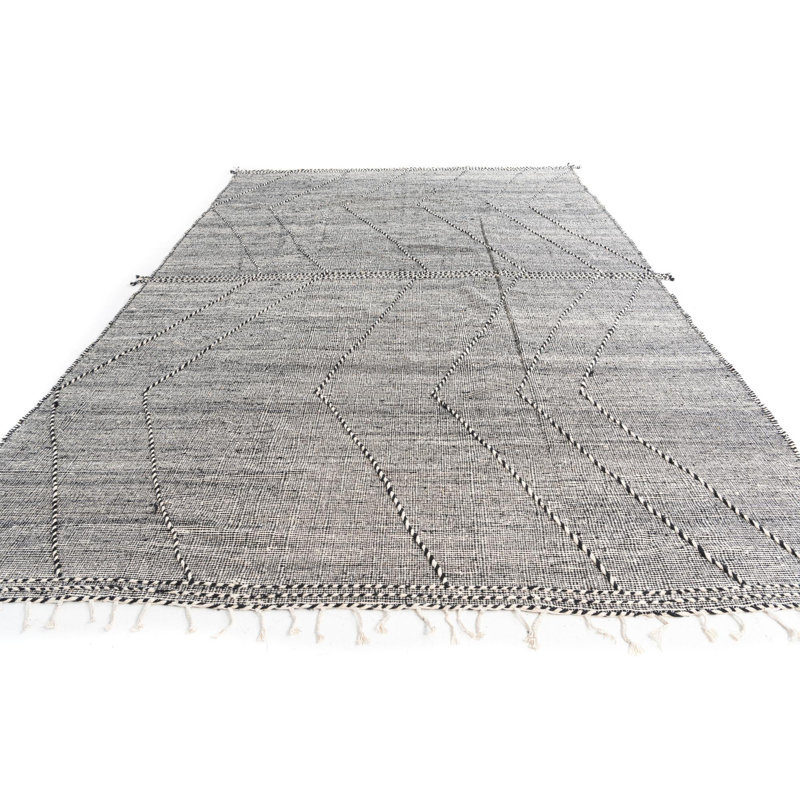 Tapis noir et blanc Orpheus