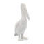 Awanda, objet de sculpture pélican décoratif pour la maison - Figurine moderne en céramique pour console ou décoration de salon - 14 po, blanc