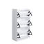Adel Shoe Rack Cabinet, Shoe Storage Organiser with 3 Flip Doors, 65 x 32 x 118 cm Shoe Cupboard-1004121604