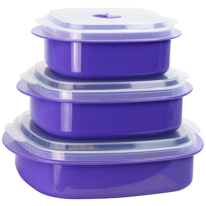 Ensemble de 3 contenants alimentaires Argelis, Mauve