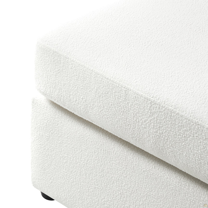 Chaise sans accoudoirs Chauncy - Ivoire, Polyester ivoire
