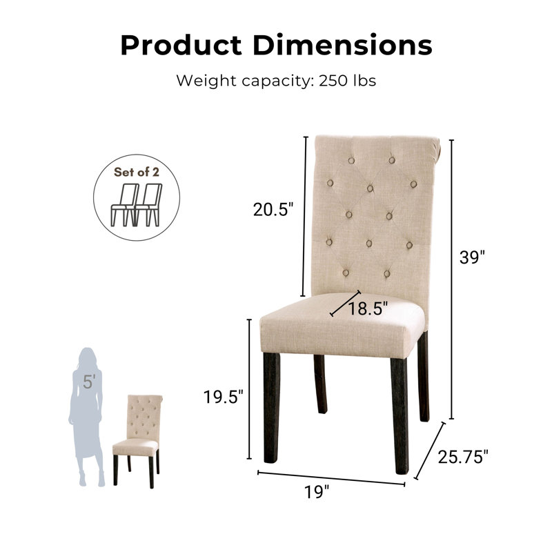 Chaise d'appoint rembourrée Julian, Ivoire