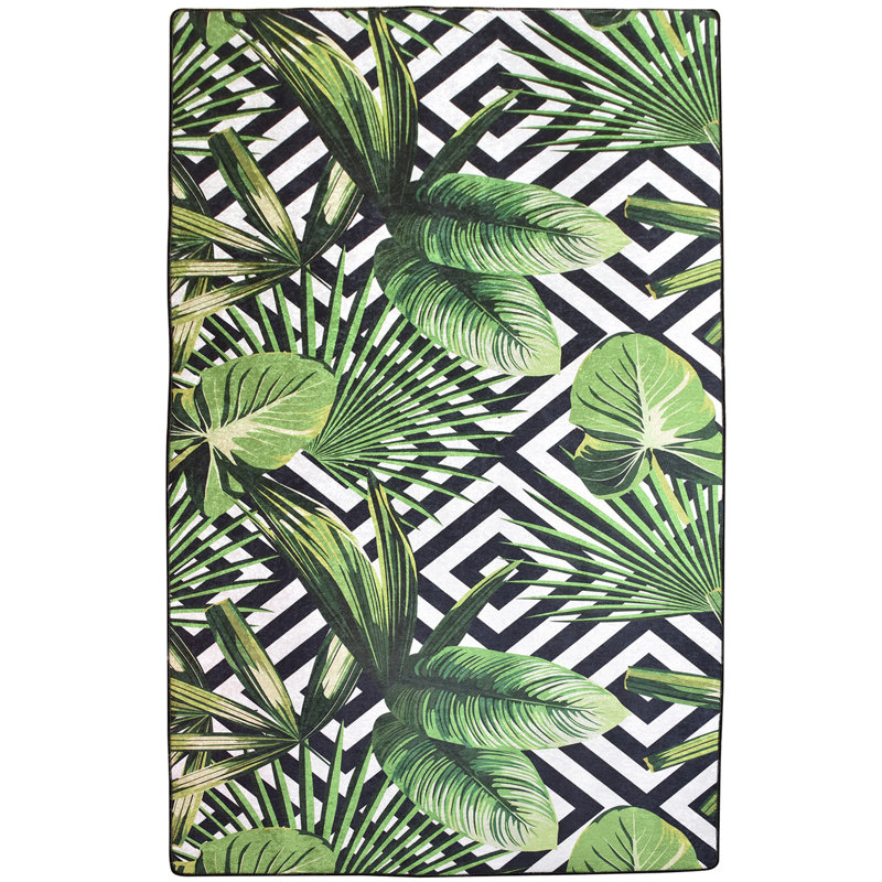 Premium Hall Carpet (4.9 x 6.6 ft), 100% Polyester, 0.2 in Pile Height | Antibacterial, Non-Slip Underside | Machine Washable, Durable & Easy Care, Perfect for Living Room or Entryway Decor