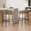 Ensemble de 2 tabourets de bar en corde tissée avec structure en métal noir