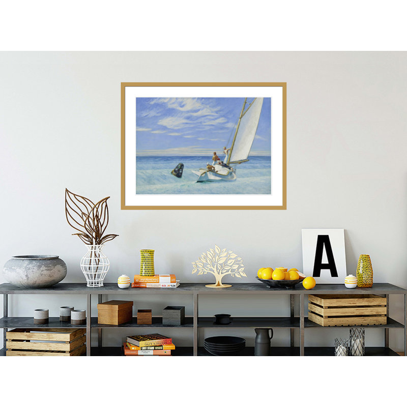 «Ground Swell» par Edward Hopper - impression giclée sur cadre, H 31,93 po x l 41,5 po