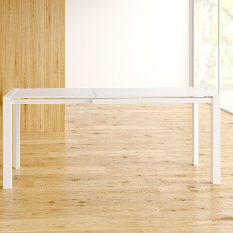 Baldev Glass Top Metal Base Dining Table