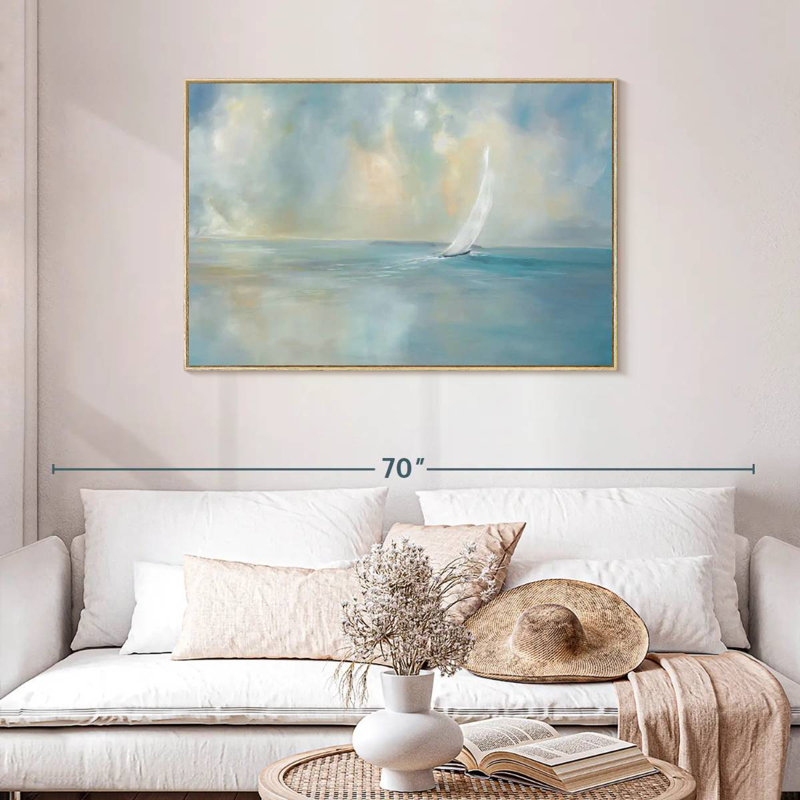 Cap sur la tête, Cadre flottant en bois naturel, 43 po x 29 po