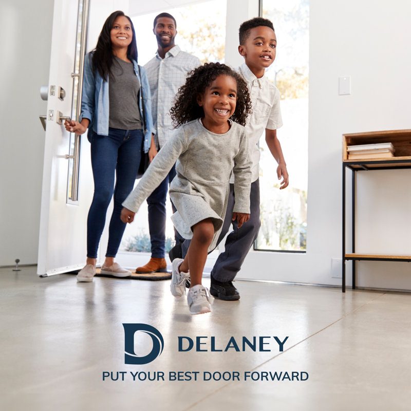 Satin Nickel Curved Lever Entry Set with Deadbolt