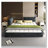 Chenille Upholstered Bed With Round Corner-1449500470