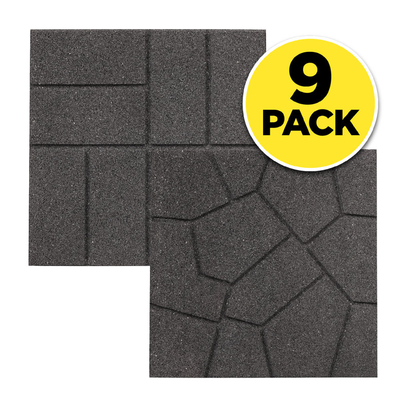 16'' x 16'' Composite Paving Stone, Gray