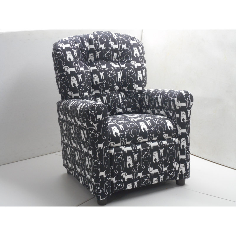 Esmerelda Kids 14'' Recliner Chair and Ottoman