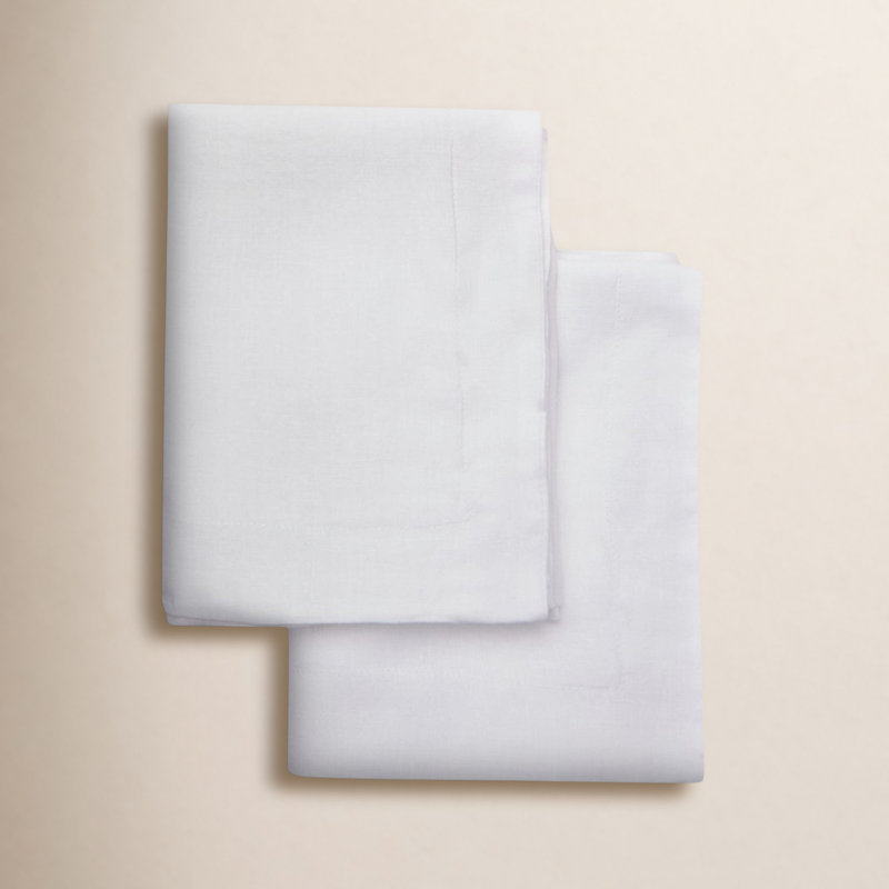 Wilkins Avia Linen Sham, White, Euro