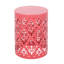 Élégantes tables de bout en métal S / 2, conception florale taillée en fer, couleur corail, structure thermolaquée, sans assemblage, l 13,75 po x P 13,75 po et H 11,75 po, P 11,75 po, H 15,75 po-47867444