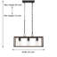 Lustre rectangulaire à 3 lumières pour îlot de cuisine-806975227