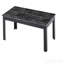 Ensemble de 3 pièces Table basse rectangulaire de style traditionnel Table de bout carrée Pieds en bois Finition noire Plateau en faux marbre Finition grise-947658588