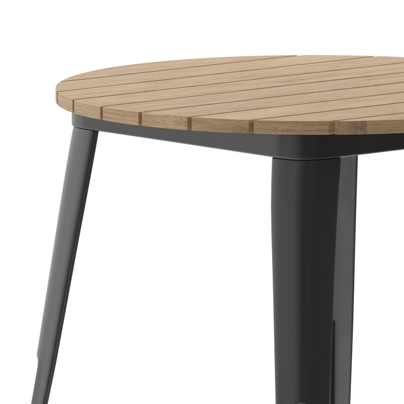 Table de restaurant Graciana, Plateau noir / structure noire, L 30 po x L 30 po
