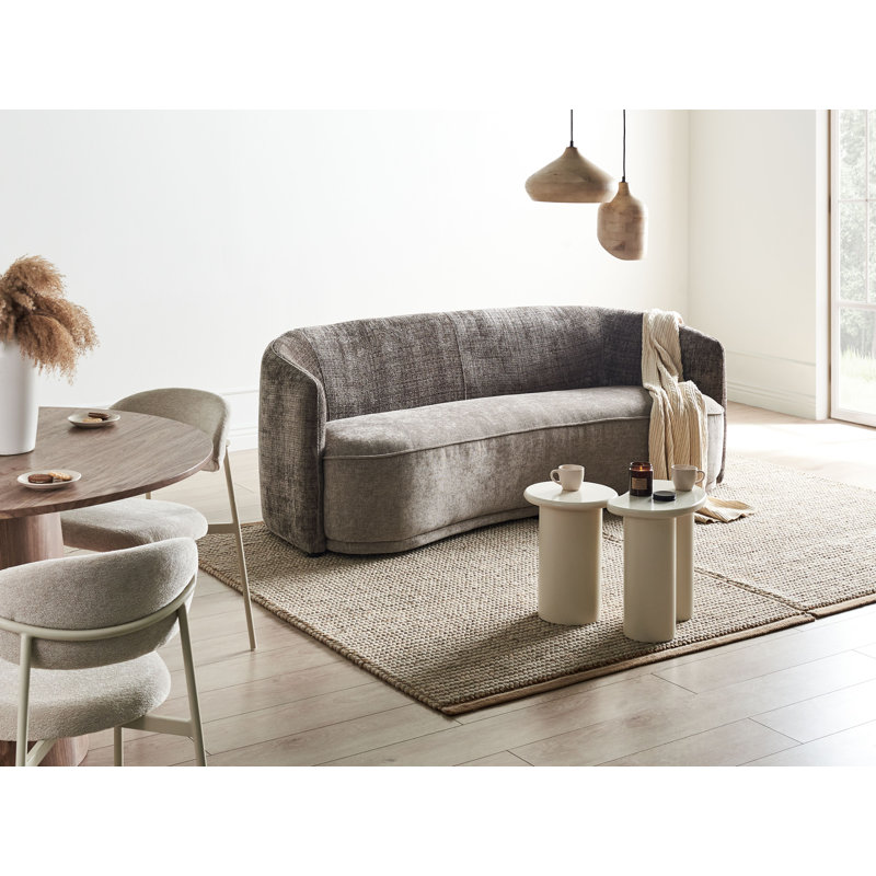 3 Seater Fabric Sofa ROSET, Brown